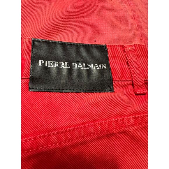 Pierre Balmain Red Jeans Waist 36" Size 36-50 - Picture 4 of 11